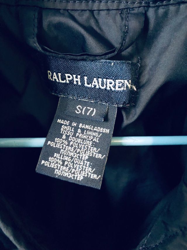 Abrigo niña Ralph Lauren azul botones talla 7