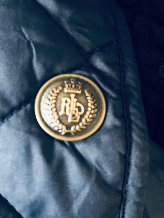 Abrigo niña Ralph Lauren azul botones talla 7