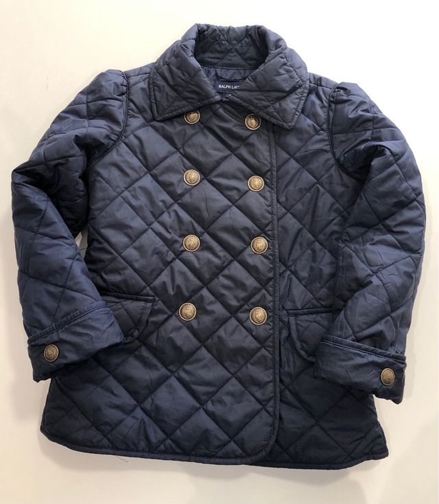 Abrigo niña Ralph Lauren azul botones talla 7