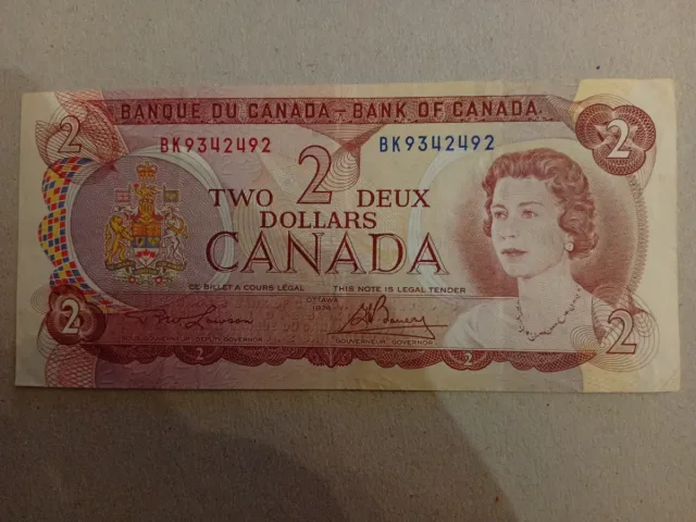 Banconota Canada 2 Dollari 1974