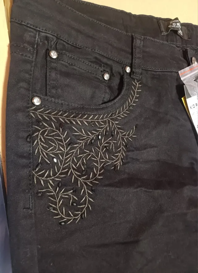 Pantalón vaquero Koroshi negro talla 44