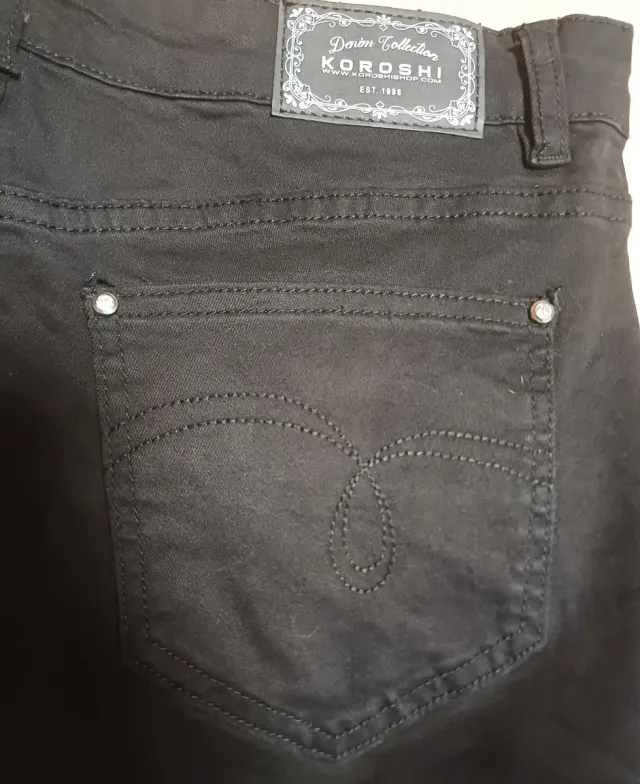 Pantalón vaquero Koroshi negro talla 44