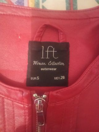 Cazadora de cuero roja lft