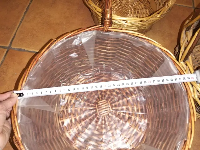 Juego de 3 cestas de mimbre