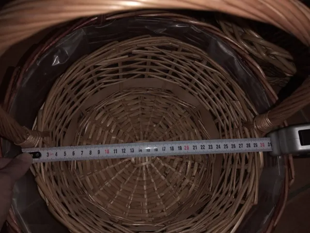 Juego de 3 cestas de mimbre