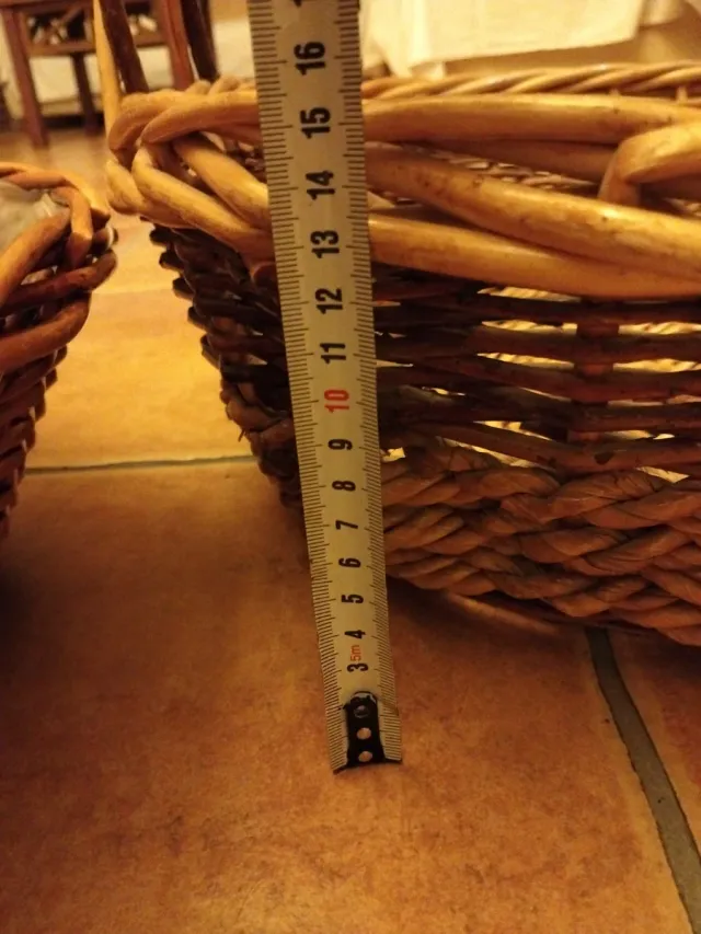 Juego de 3 cestas de mimbre