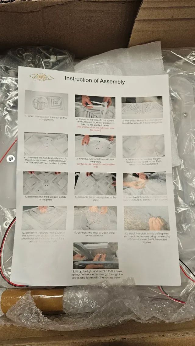 Lámpara LED Wifi Techo Moderna 8 Cuadros + Mando