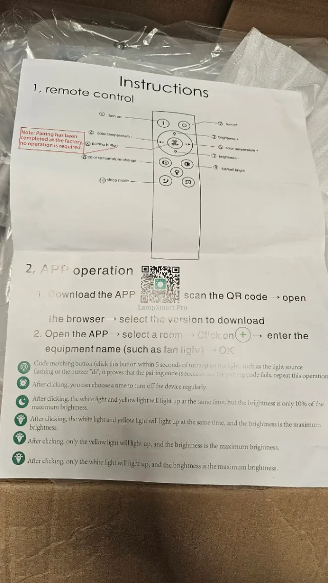 Lámpara LED Wifi Techo Moderna 8 Cuadros + Mando