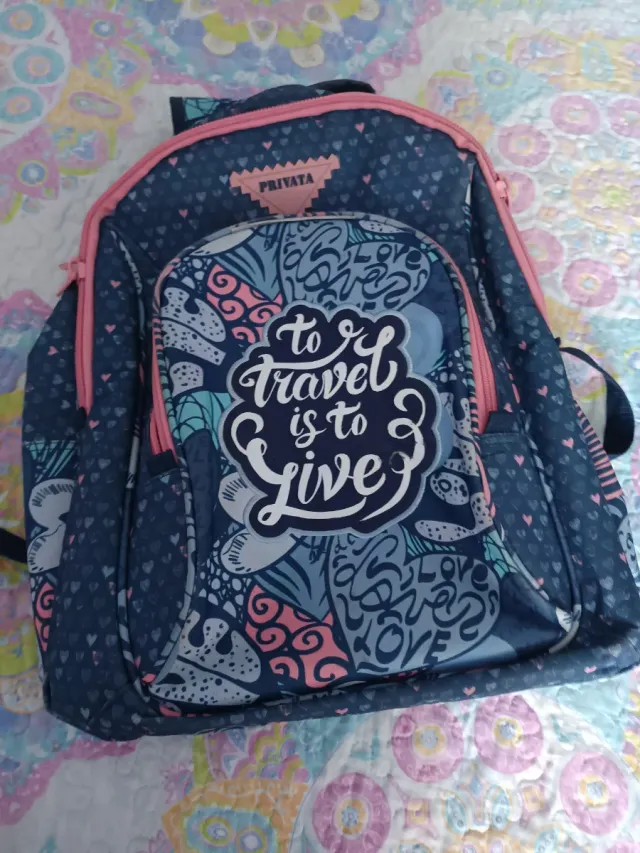 Mochila Privata Azul y Rosa