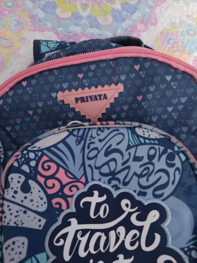Mochila Privata Azul y Rosa