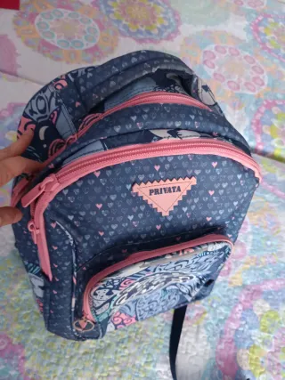 Mochila Privata Azul y Rosa