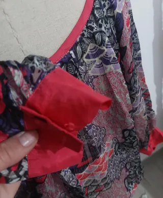 Blusa Mango Seda Estampada Talla M
