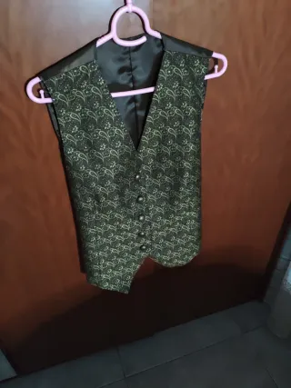 Chaleco mujer estampado marrón y dorado