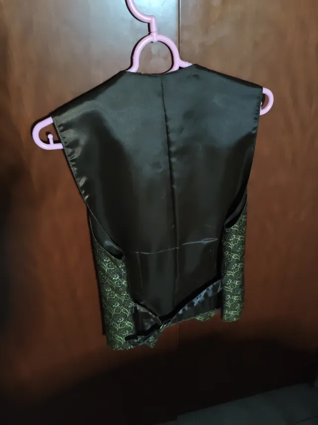 Chaleco mujer estampado marrón y dorado