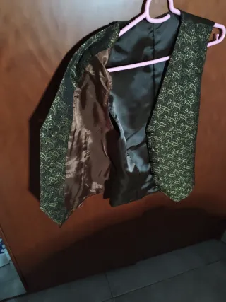 Chaleco mujer estampado marrón y dorado