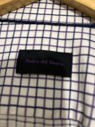 Camisa Pedro del Hierro Cuadros Morado/Blanco