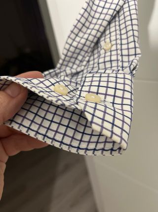 Camisa Pedro del Hierro Cuadros Morado/Blanco