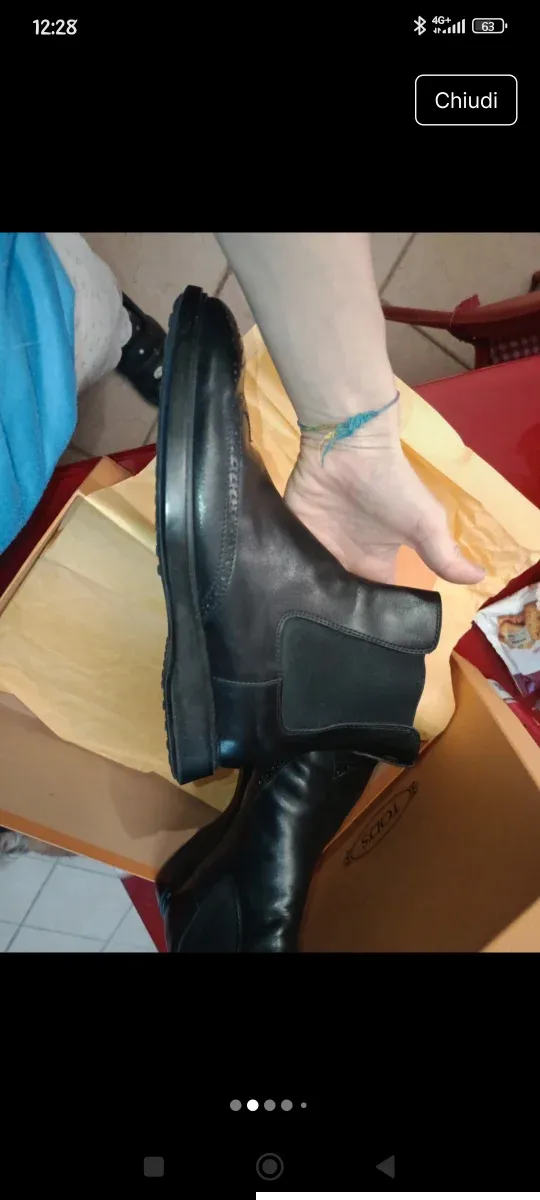 Stivaletti Tod's uomo neri.taglia 6 pagate 500