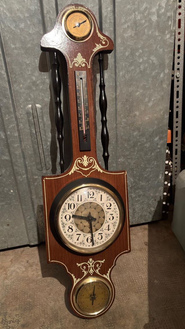 Orologio vintage barometro termometro