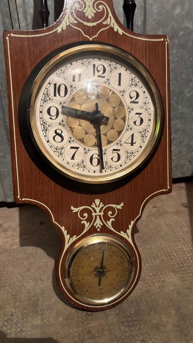 Orologio vintage barometro termometro