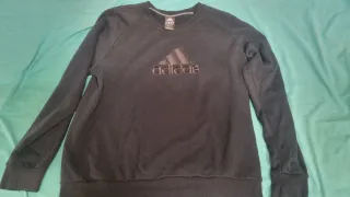 Sudadera Adidas Negra Logo Central