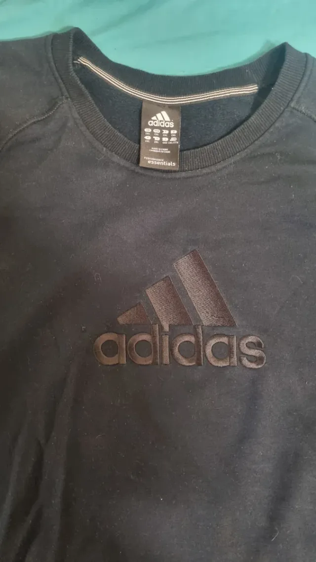 Sudadera Adidas Negra Logo Central