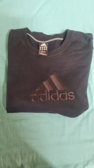 Sudadera Adidas Negra Logo Central