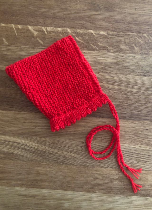 Gorro lana bebé rojo 6-9 meses