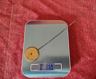 Bilanciere pendolo antico orologi '800 attacco fil