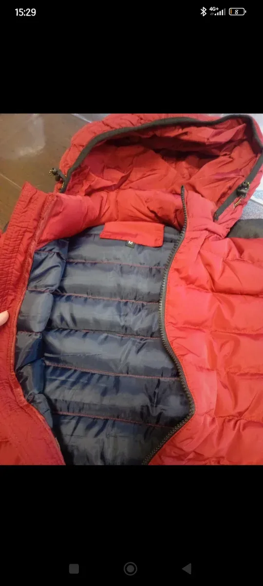 Giacca imbottita uomo rossa tagliaM con cartellino