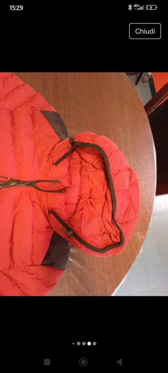 Giacca imbottita uomo rossa tagliaM con cartellino