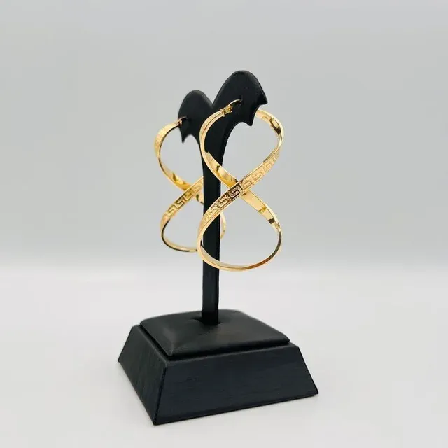 Pendientes Infinito Greca Oro 18K