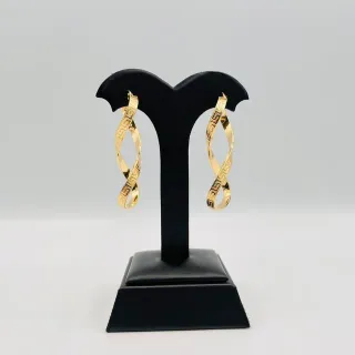 Pendientes Infinito Greca Oro 18K