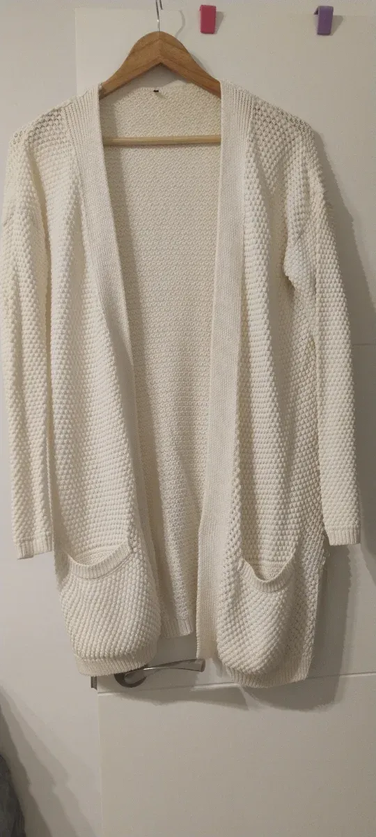 Rebeca de lana blanca talla única