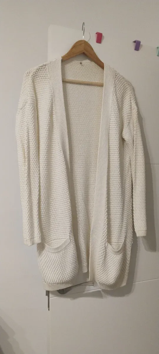 Rebeca de lana blanca talla única