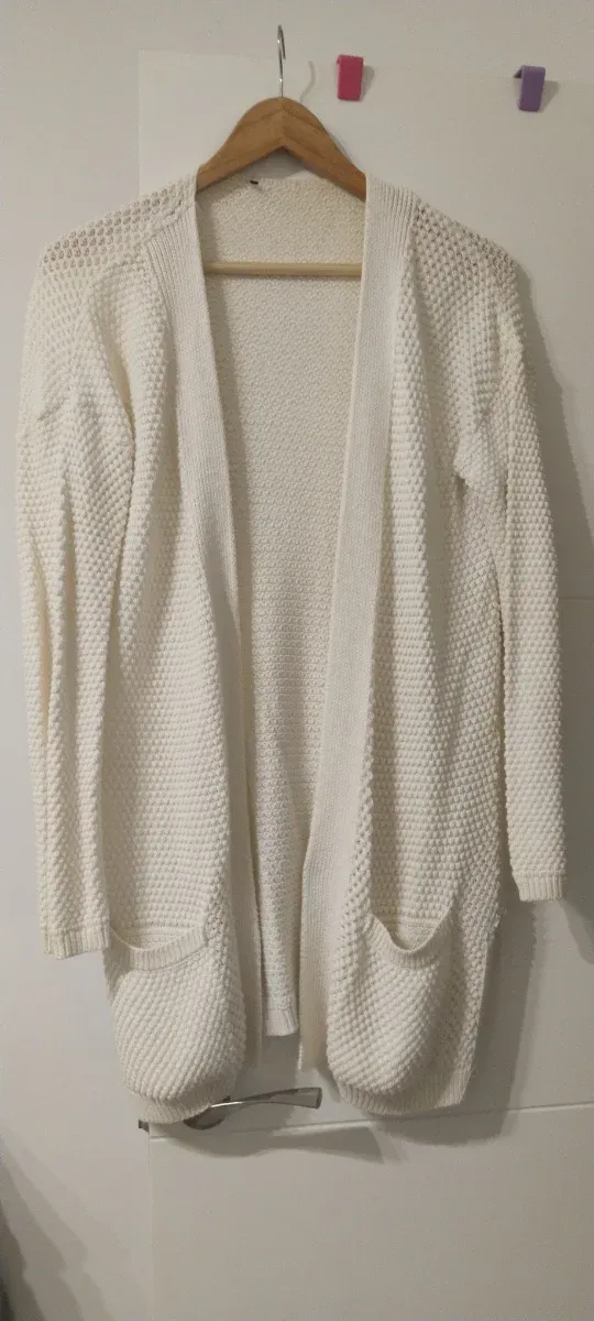 Rebeca de lana blanca talla única