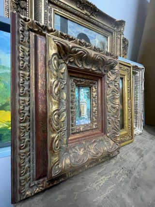 Oleo sobre lienzo fin XIX i XX estilo modernista