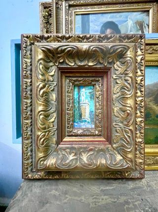 Oleo sobre lienzo fin XIX i XX estilo modernista