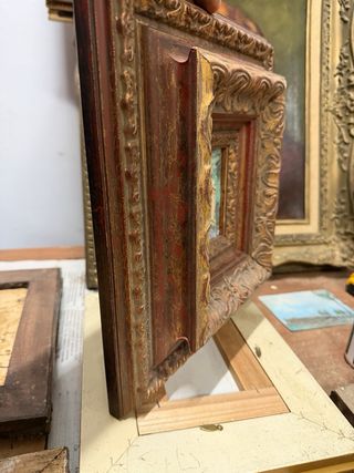 Oleo sobre lienzo fin XIX i XX estilo modernista