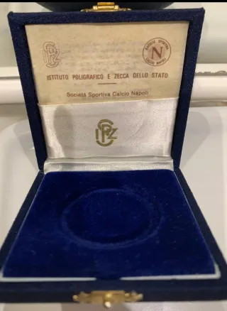 Moneta Argento Napoli 1°Scudetto 1986-87 + Foto