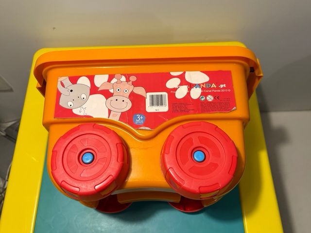 Carrinho de blocos de construção infantil