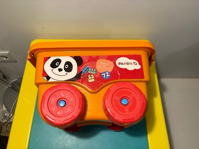 Carrinho de blocos de construção infantil