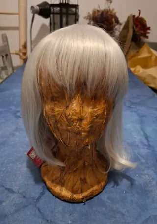 Peluca Gris/Blanca moldeable.