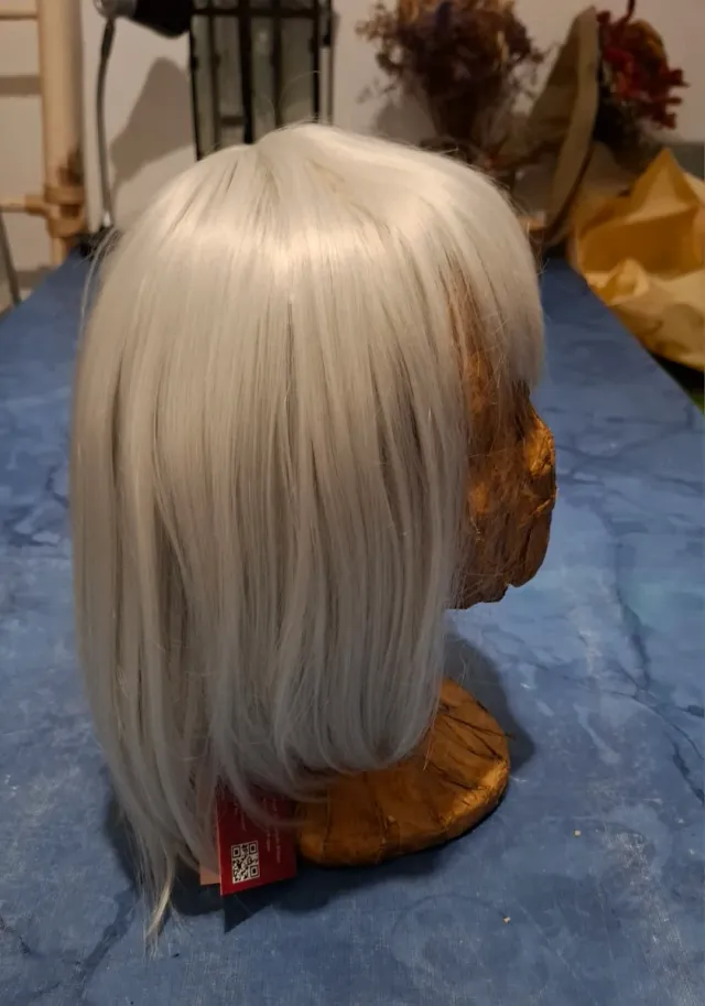 Peluca Gris/Blanca moldeable.