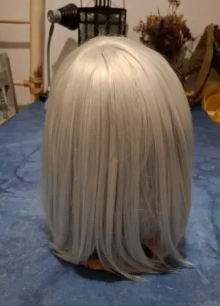 Peluca Gris/Blanca moldeable.