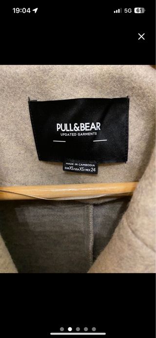Abrigo Pull&Bear beige talla S