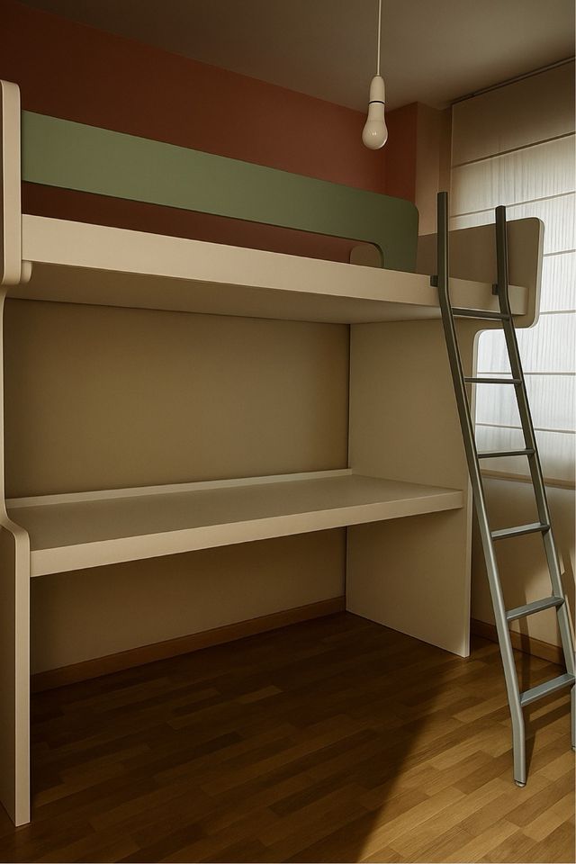 Litera con escritorio integrado.