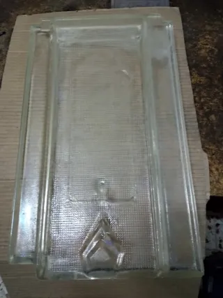 Teja plana de cristal decorada