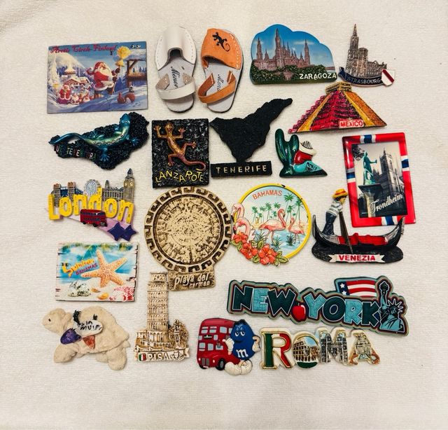 Coleção de Ímãs de Lembrança de Vários Destinos