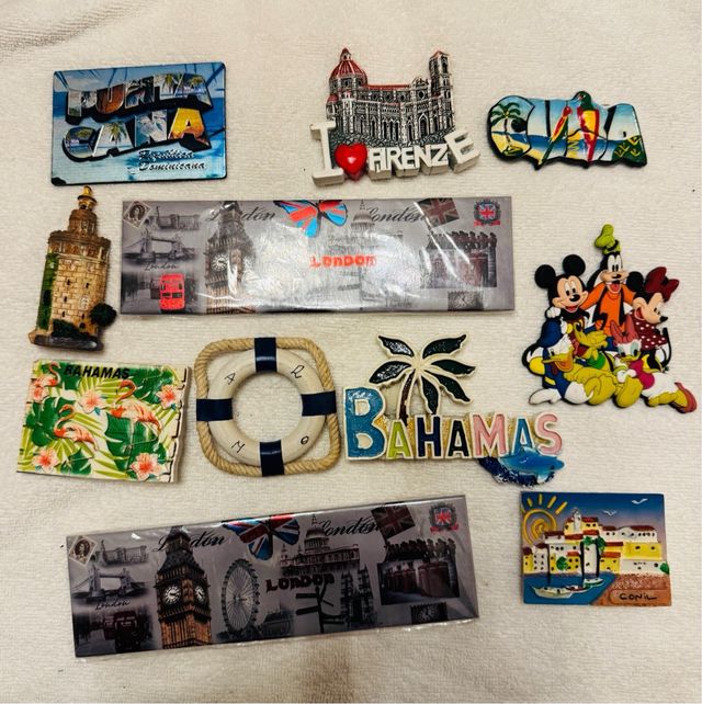 Coleção de Ímãs de Lembrança de Vários Destinos